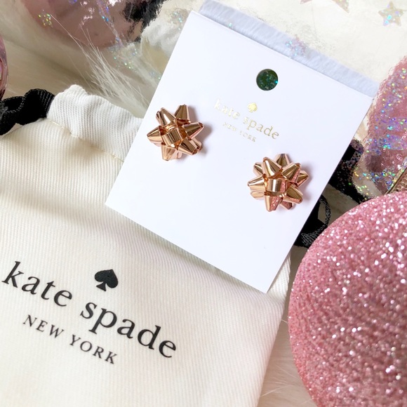 kate spade Jewelry - Kate Spade ♠️ NWT Rose Gold Bow Earrings